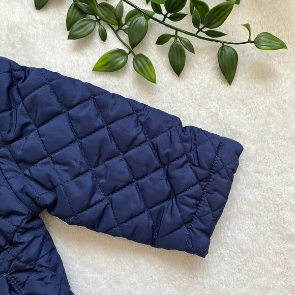First Impressions 3-6M Navy Quilted Jacket 100% Cotton Lined EUC Baby - Picture 8 of 16